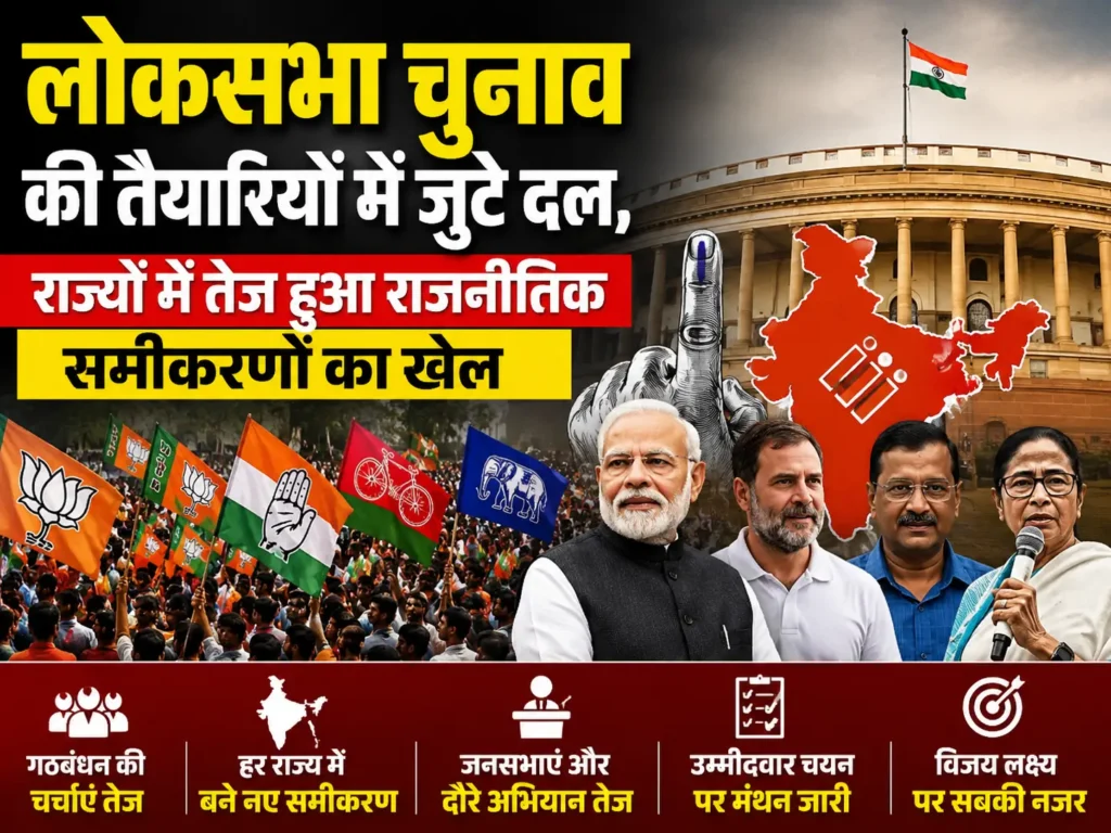 लोकसभा चुनाव की तैयारियां और राज्यों में राजनीतिक समीकरण