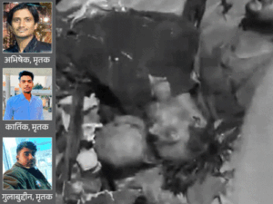 रामपुर में आईटी कंपनी मालिक समेत 4 की मौत:उत्तराखंड घूमने जा रहे थे; कार DCM में घुसी, चकनाचूर; अंदर फंसे तड़पते रहे
