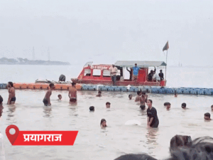 यूपी में नदियां उफनाईं, संगम में अनाउंसमेंट-नदी में मत जाइए:बाराबंकी के 87 गांवों में बाढ़ का खतरा, 75 जिलों में बारिश का अलर्ट
