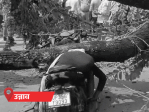 यूपी में शारदा डेंजर लेवल पार, गांवों में घुसा पानी:चलती बाइक पर गिरा पेड़, युवक की तड़पकर मौत; 75 जिलों में बारिश का अलर्ट