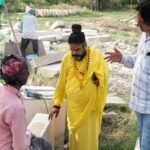 कार सेवा की जगह आश्रम में होगा शिला पूजन:मंदिर बनने के लिए पहुंचे पत्थर, सच्चिदानंद महाराज ने किया था ऐलान