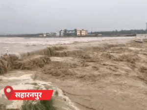 सहारनपुर में नदी उफनाई, पुल-सड़कें डूबीं, गांवों में घुसा पानी:श्रावस्ती में सिपाही ने डूबती महिला को बचाया; 15 शहरों में बारिश, 63 में अलर्ट