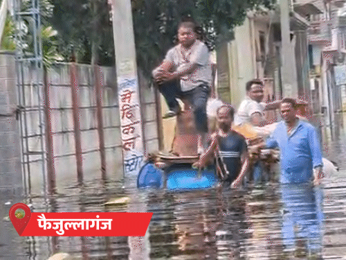 लखनऊ बाढ़-50 से ज्यादा कारें डूबीं, 3 लाख लोग प्रभावित:गोंडा में 7 हजार लोग बाढ़ में फंसे, 30 जिलों में बारिश का अलर्ट
