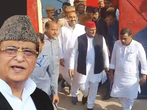 अखिलेश बोले- आजम हैं, आजम रहेंगे:रामपुर जेल में एक घंटे मुलाकात की; बाहर आए तो सवाल पर झल्लाए, VIDEO